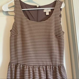 GUC Loft Scalloped Sleeve Dress, Size 4, Taupe/Dusty Mauve Color.